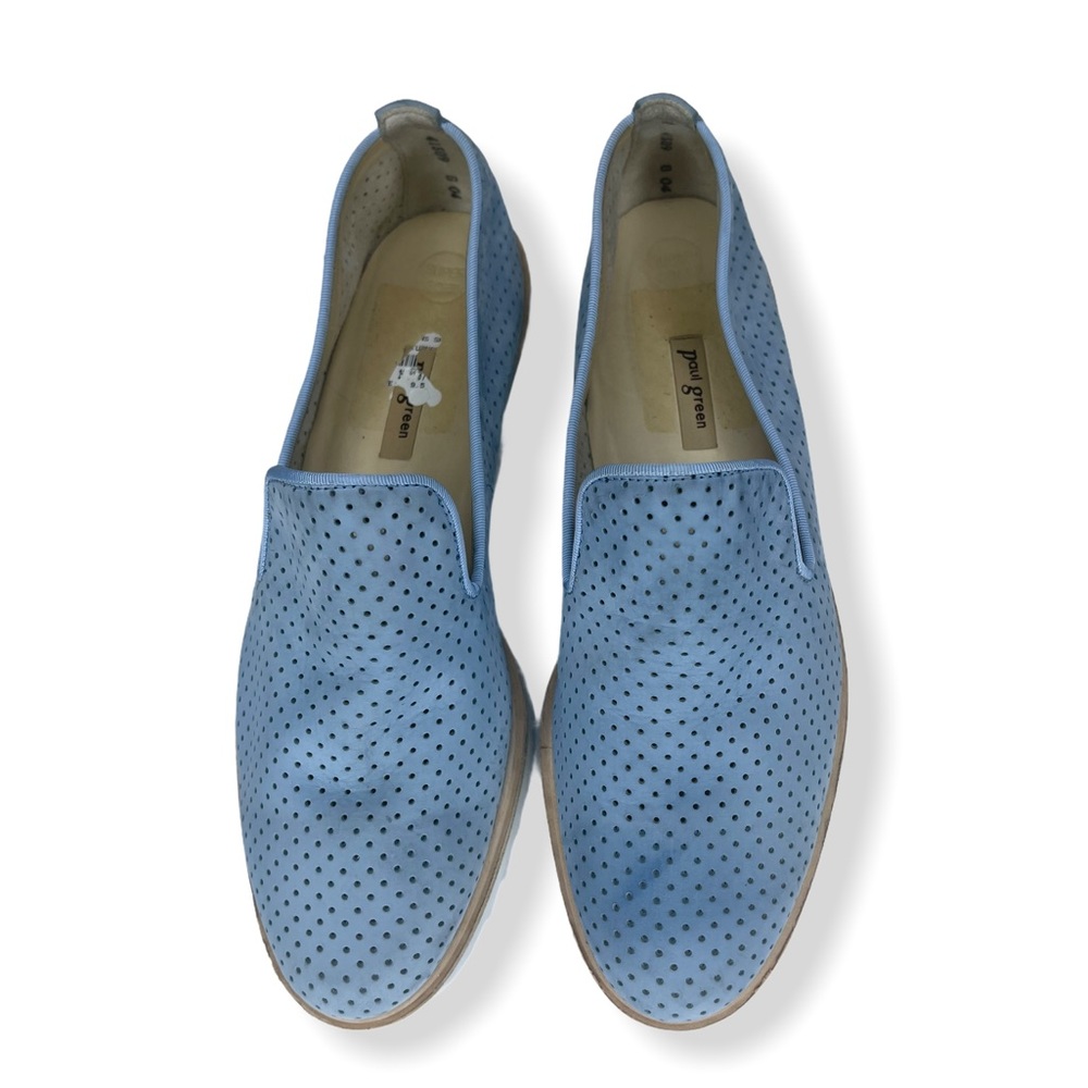 Paul Green Cailey blue perforated suede size 10